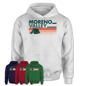 California Moreno Valley Camping Shirt for Family Teammates Vintage Retro Colors