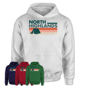 California North Highlands Camping Shirt for Family Teammates Vintage Retro Colors