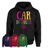 Car Detailer Rainbow Lettering Heart Shirt, Employee Appreciation Gifts