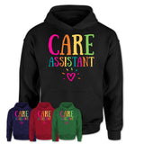 Care Assistant Rainbow Lettering Heart Shirt, Employee Appreciation Gifts