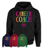 Career Coach Rainbow Lettering Heart Shirt, Employee Appreciation Gifts