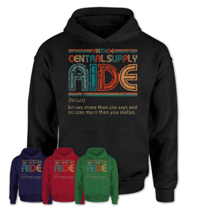 Central Supply Aide Definition Vintage Retro Colors Shirt, Coworker Birthday Gift TShirt