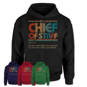 Chief Of Staff Definition Vintage Retro Colors Shirt, Coworker Birthday Gift TShirt
