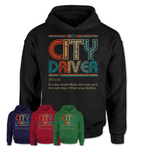 City Driver Definition Vintage Retro Colors Shirt, Coworker Birthday Gift TShirt