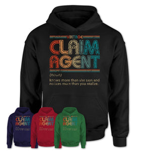 Claim Agent Definition Vintage Retro Colors Shirt, Coworker Birthday Gift TShirt