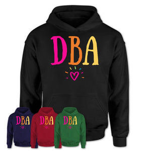 Dba Rainbow Lettering Heart Shirt, Employee Appreciation Gifts