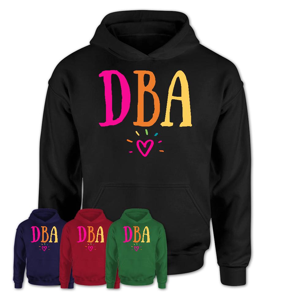 Dba Rainbow Lettering Heart Shirt, Employee Appreciation Gifts