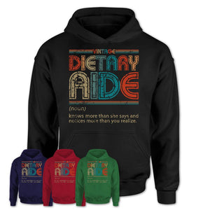 Dietary Aide Definition Vintage Retro Colors Shirt, Coworker Birthday Gift TShirt