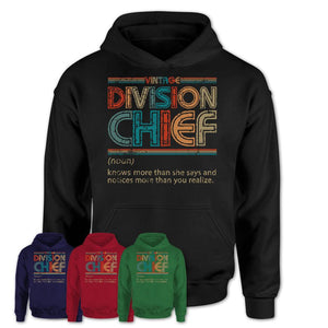 Division Chief Definition Vintage Retro Colors Shirt, Coworker Birthday Gift TShirt