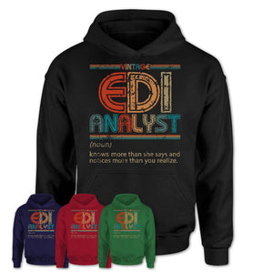 Edi Analyst Definition Vintage Retro Colors Shirt, Coworker Birthday Gift TShirt