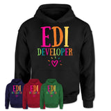Edi Developer Rainbow Lettering Heart Shirt, Employee Appreciation Gifts