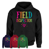 Field Inspector Rainbow Lettering Heart Shirt, Employee Appreciation Gifts