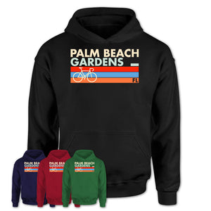 Florida Palm Beach Gardens Cycling Shirt for Family Teammates Vintage Retro Colors