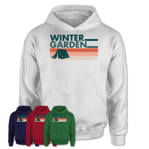 Florida Winter Garden Camping Shirt for Family Teammates Vintage Retro Colors