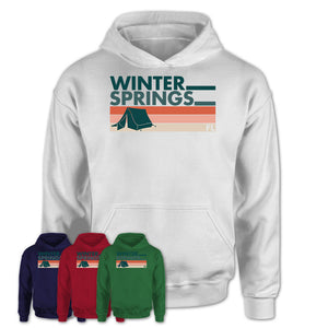 Florida Winter Springs Camping Shirt for Family Teammates Vintage Retro Colors