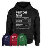 Fulton Girl Missouri Nutrition Facts Proud Vintage Sport Born Living City Home Roots USA Gift Women T-Shirt