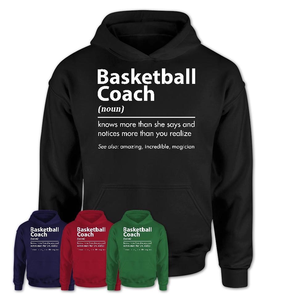 Funny Basketball Coach Definition Shirt, New Job Gift for Basketball Coach, Coworker Gift Idea