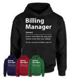 Funny Billing Manager Definition Shirt, New Job Gift for Billing Manager, Coworker Gift Idea