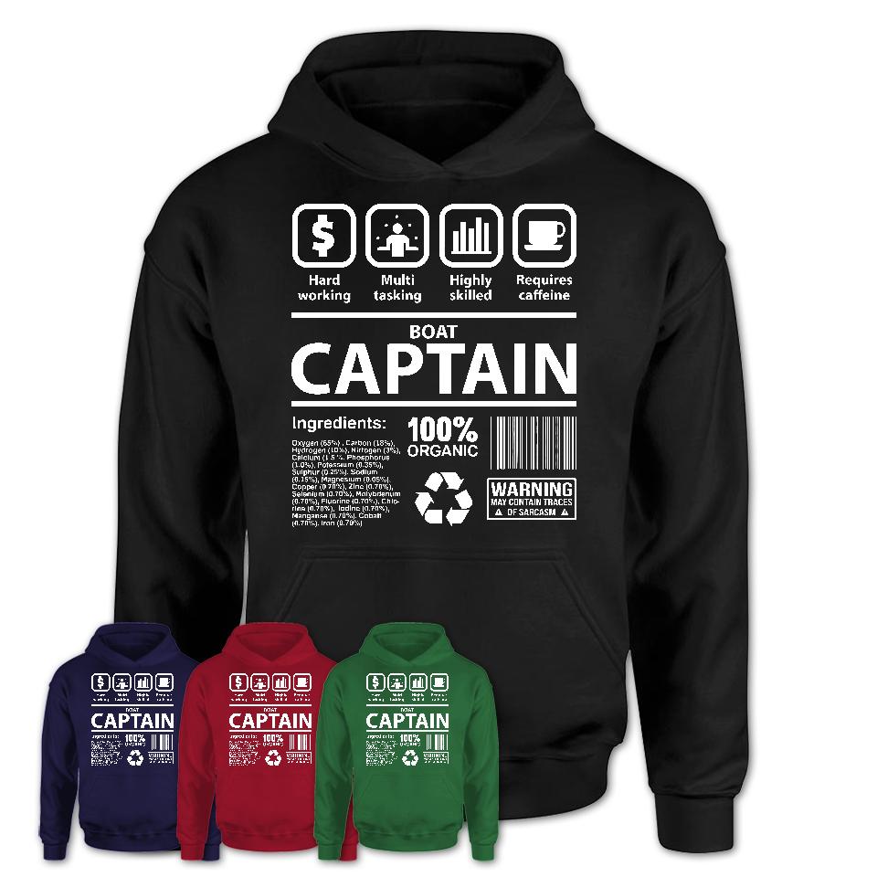 Funny Coworker Gift Idea Sarcasm Boat Captain Uniform TShirt
