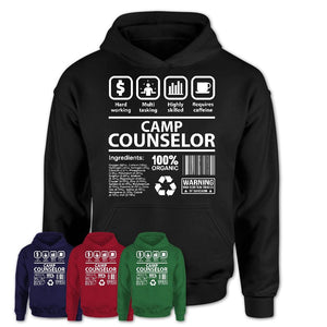 Funny Coworker Gift Idea Sarcasm Camp Counselor Uniform TShirt