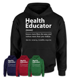 Funny Health Educator Definition Shirt, New Job Gift for Health Educator, Coworker Gift Idea