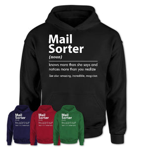 Funny Mail Sorter Definition Shirt, New Job Gift for Mail Sorter, Coworker Gift Idea