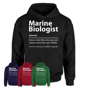 Funny Marine Biologist Definition Shirt, New Job Gift for Marine Biologist, Coworker Gift Idea