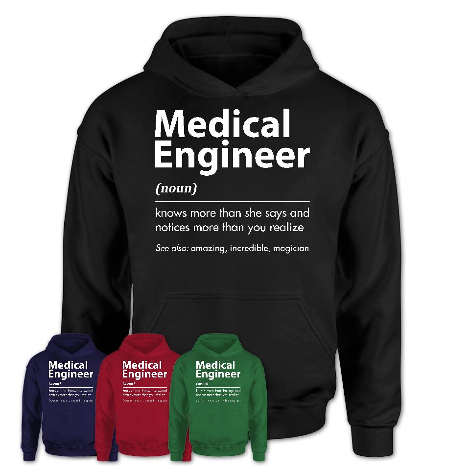 Funny Medical Engineer Definition Shirt, New Job Gift for Medical Engineer, Coworker Gift Idea