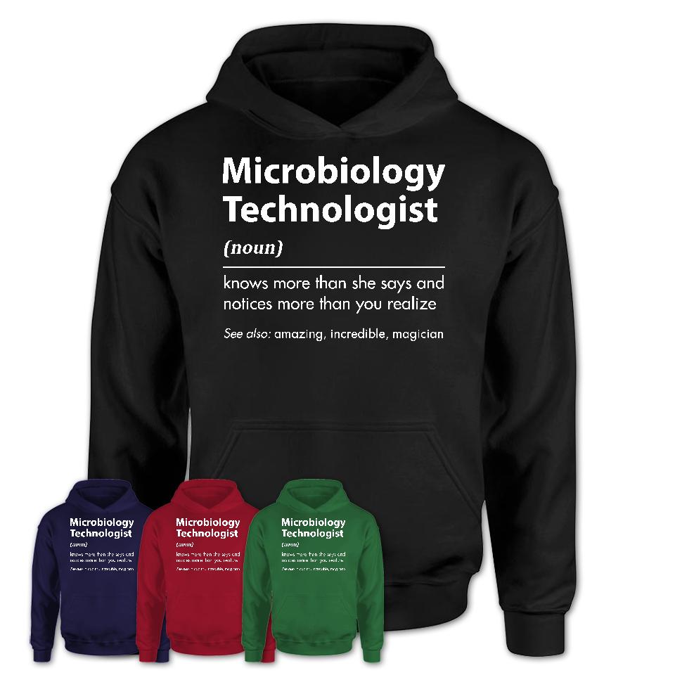 Funny Microbiology Technologist Definition Shirt, New Job Gift for Microbiology Technologist, Coworker Gift Idea