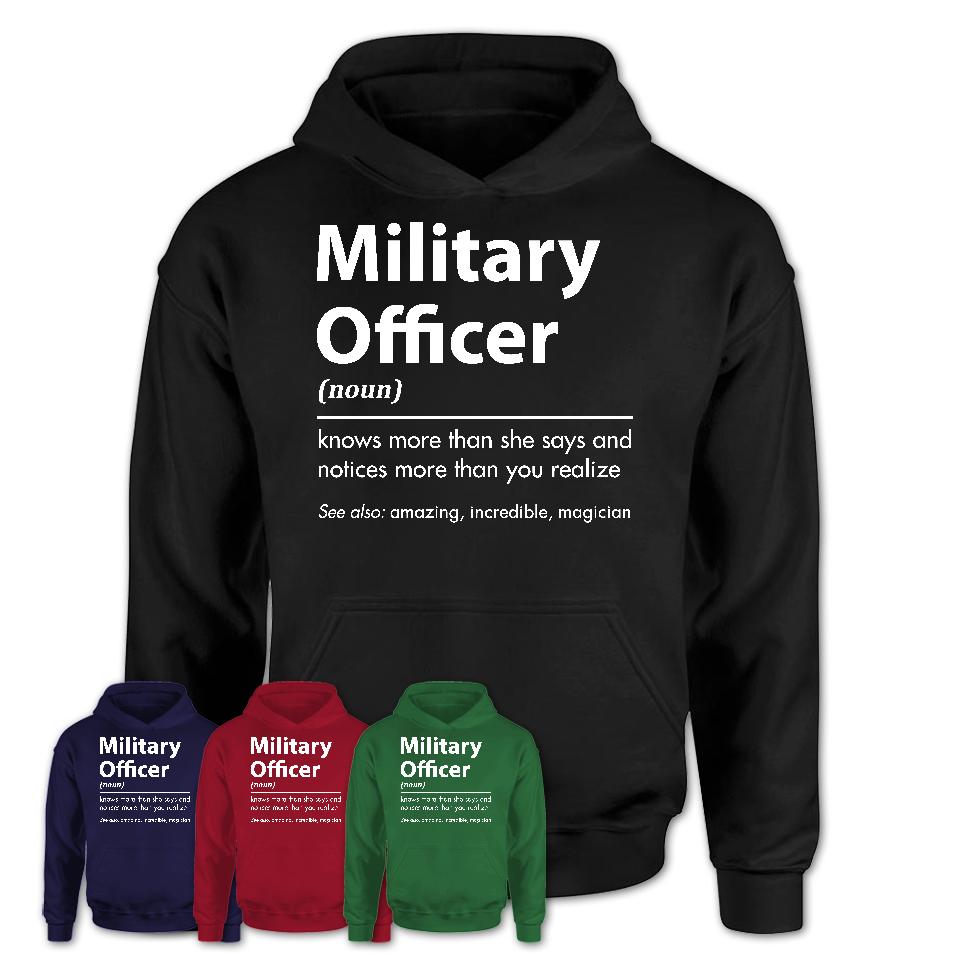 Funny Military Officer Definition Shirt, New Job Gift for Military Officer, Coworker Gift Idea