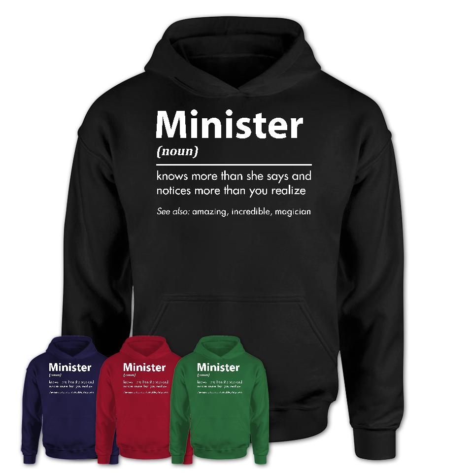 Funny Minister Definition Shirt, New Job Gift for Minister, Coworker Gift Idea