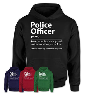 Funny Police Officer Definition Shirt, New Job Gift for Police Officer, Coworker Gift Idea