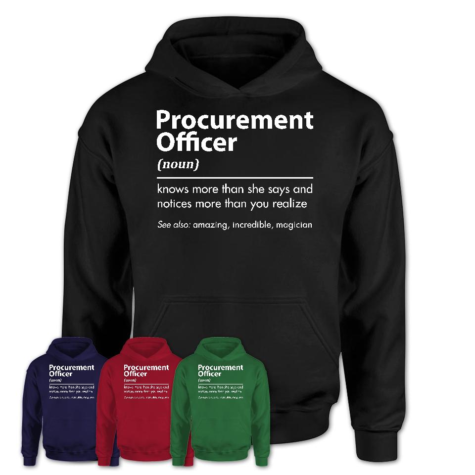 Funny Procurement Officer Definition Shirt, New Job Gift for Procurement Officer, Coworker Gift Idea