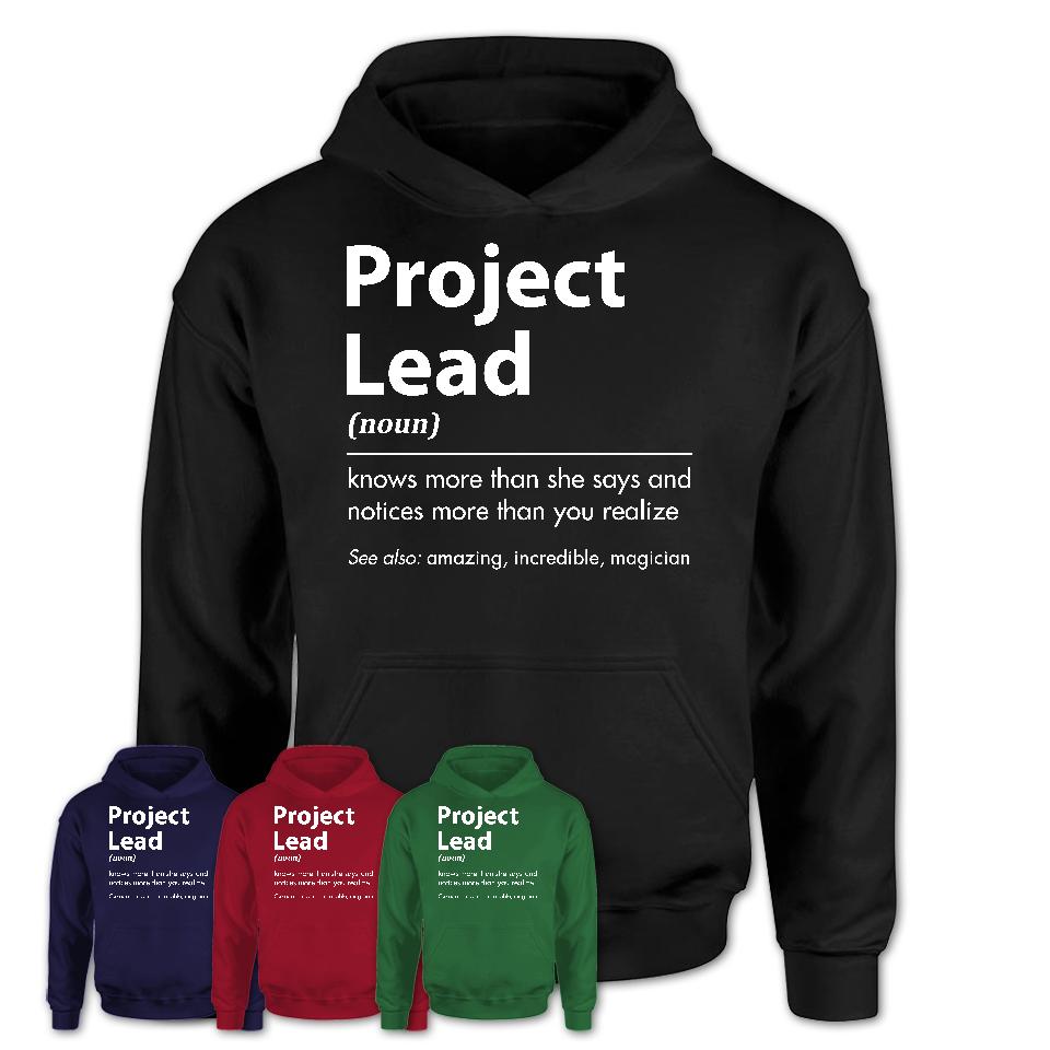 Funny Project Lead Definition Shirt, New Job Gift for Project Lead, Coworker Gift Idea