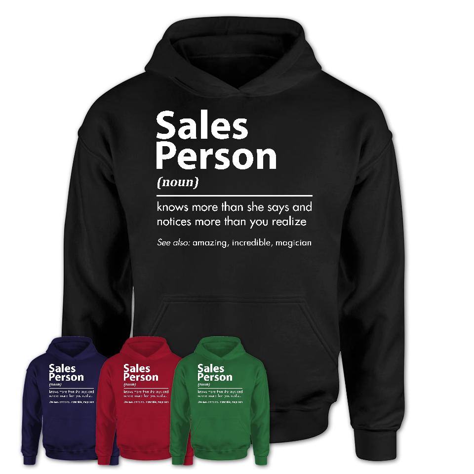 Funny Sales Person Definition Shirt, New Job Gift for Sales Person, Coworker Gift Idea