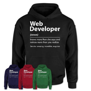 Funny Web Developer Definition Shirt, New Job Gift for Web Developer, Coworker Gift Idea