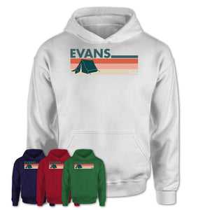 Georgia Evans Camping Shirt for Family Teammates Vintage Retro Colors