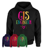 Gis Engineer Rainbow Lettering Heart Shirt, Employee Appreciation Gifts