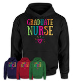 Graduate Nurse Rainbow Lettering Heart Shirt, Employee Appreciation Gifts