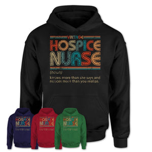 Hospice Nurse Definition Vintage Retro Colors Shirt, Coworker Birthday Gift TShirt