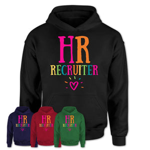 Hr Recruiter Rainbow Lettering Heart Shirt, Employee Appreciation Gifts
