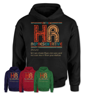 Hr Representative Definition Vintage Retro Colors Shirt, Coworker Birthday Gift TShirt