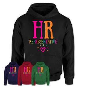 Hr Representative Rainbow Lettering Heart Shirt, Employee Appreciation Gifts