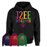 J2Ee Developer Rainbow Lettering Heart Shirt, Employee Appreciation Gifts