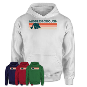Kentucky Middlesborough Camping Shirt for Family Teammates Vintage Retro Colors