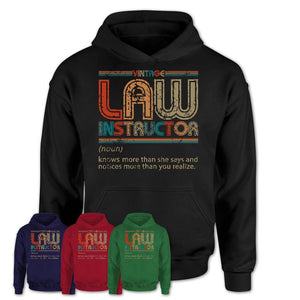 Law Instructor Definition Vintage Retro Colors Shirt, Coworker Birthday Gift TShirt