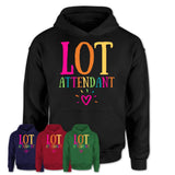 Lot Attendant Rainbow Lettering Heart Shirt, Employee Appreciation Gifts