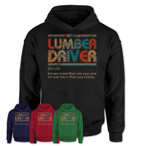 Lumber Driver Definition Vintage Retro Colors Shirt, Coworker Birthday Gift TShirt