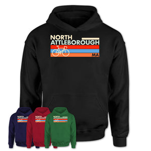 Massachusetts North Attleborough Cycling Shirt for Family Teammates Vintage Retro Colors