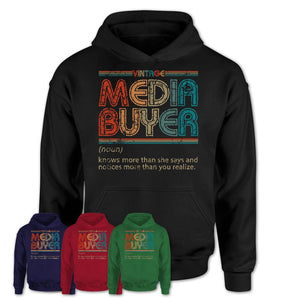 Media Buyer Definition Vintage Retro Colors Shirt, Coworker Birthday Gift TShirt